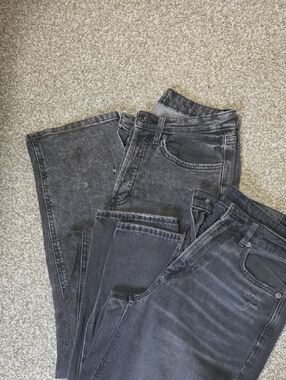 2 Black Straight Leg Jeans